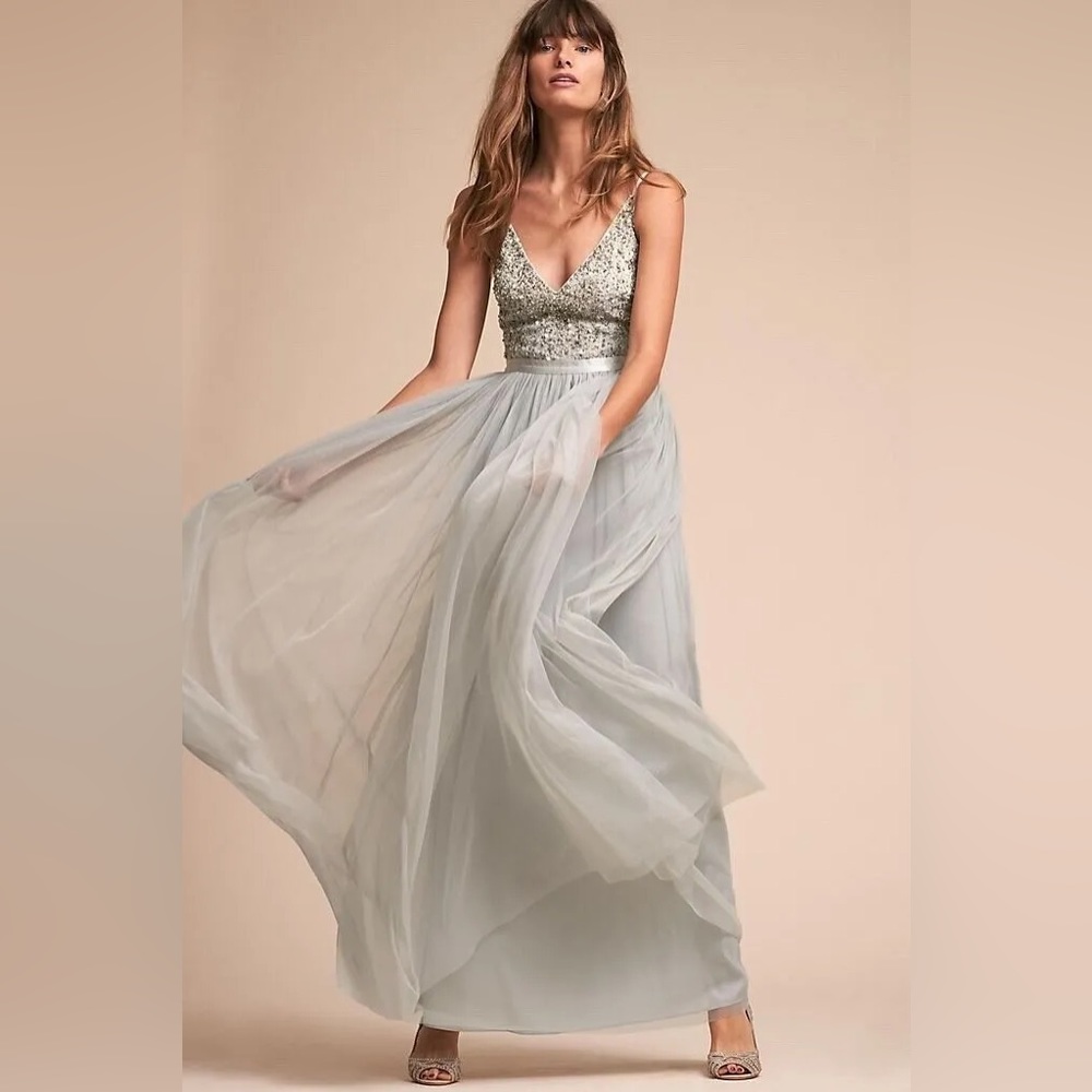 Anthropologie BHLDN Avery Dress Light Blue